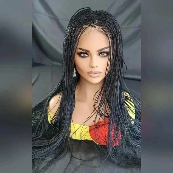 100% Handmade Micro Millions Braided wigs black wig,  NWT,  yassine - Picture 11 of 17